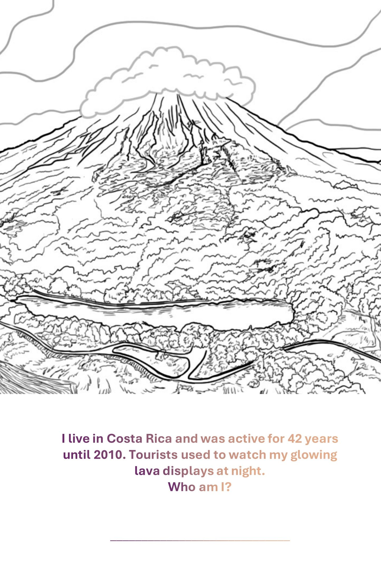 Meet the Active Volcanos and Match Them! Game & Coloring Activity Pack! 5