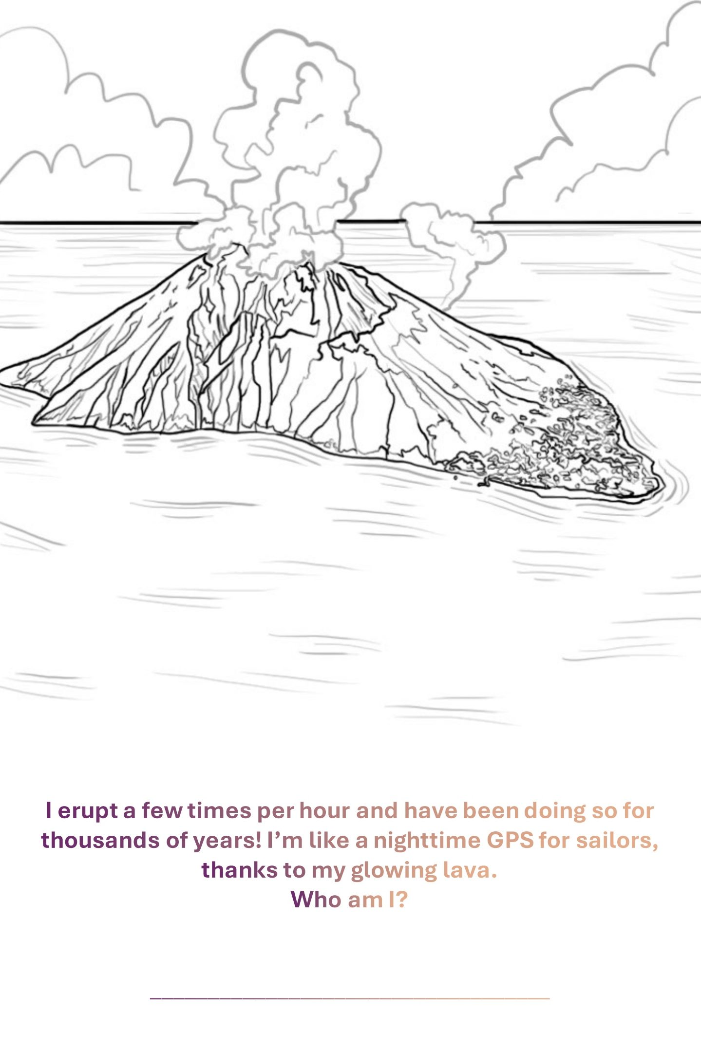 Meet the Active Volcanos and Match Them! Game & Coloring Activity Pack! 2